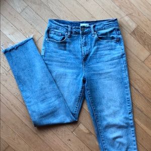 Blue Asphalt high waisted light wash jeans 0